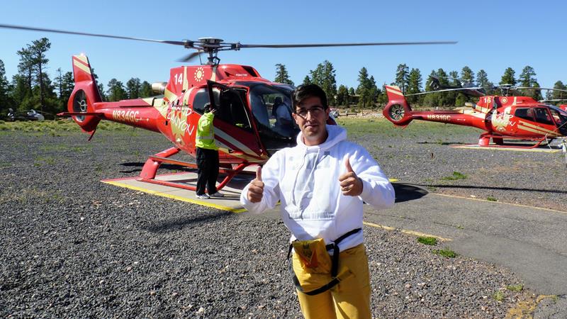 Volar en helicóptero en el Gran Cañón hoy viajamos