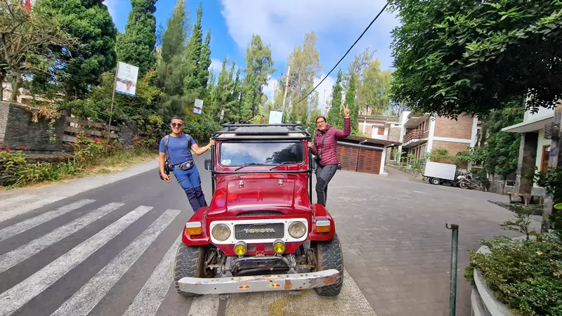 Jeep para subir al Bromo, ruta por Indonesia