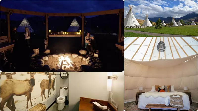 Alojamiento en Yellowstone, Dreamcatcher Tipi hotel