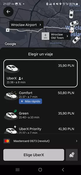Bolt o Uber en Wroclaw: ¿Cuál es la mejor opción?