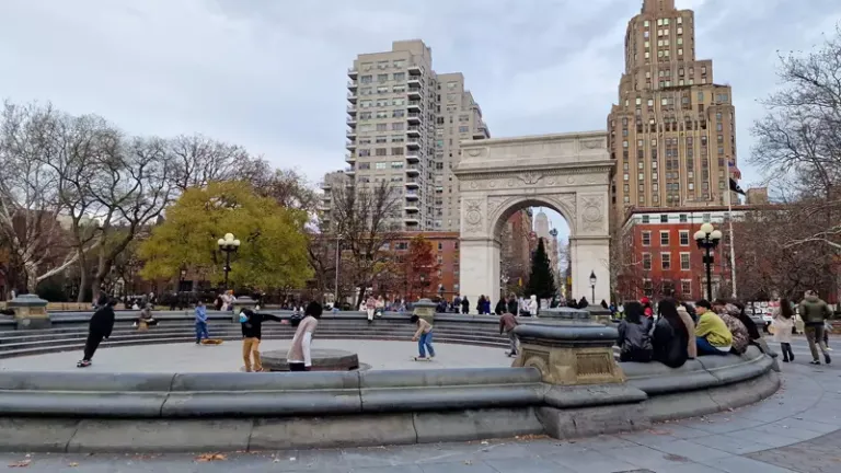 Washington Aquare Park, Nueva York en Navidad