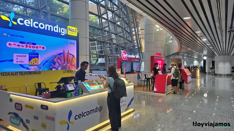 Tiendas para comprar una tarjeta SIM en el aeropuerto de Kuala Lumpur
