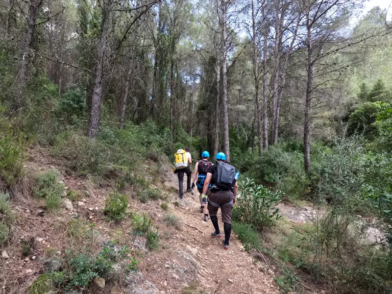 Ruta aproximación Sendero Fuente Godalla , Via Ferrata Enguera