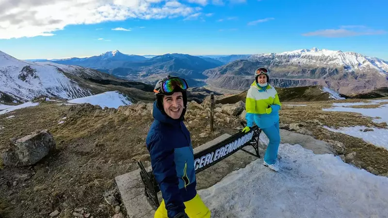 Banco de las pistas de Esqui de Cerler