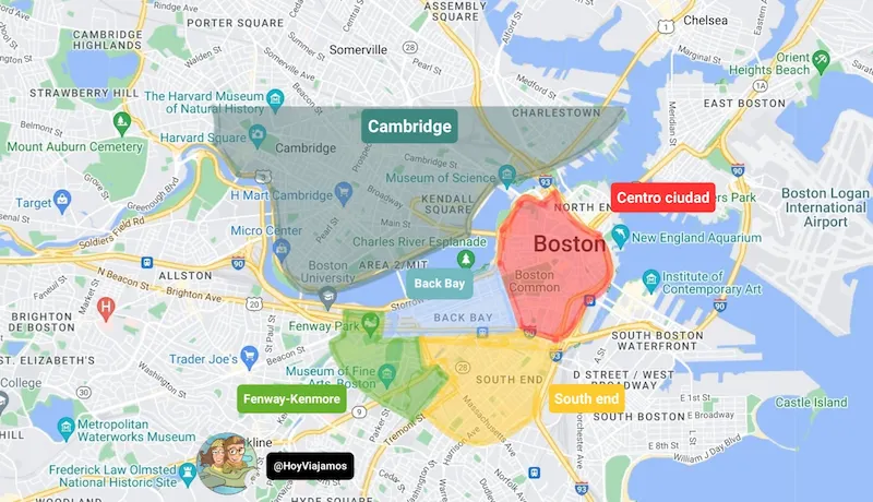 Barrios de Boston, donde dormir en boston