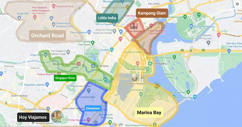 Barrios de Singapur, donde dormir en Singapur