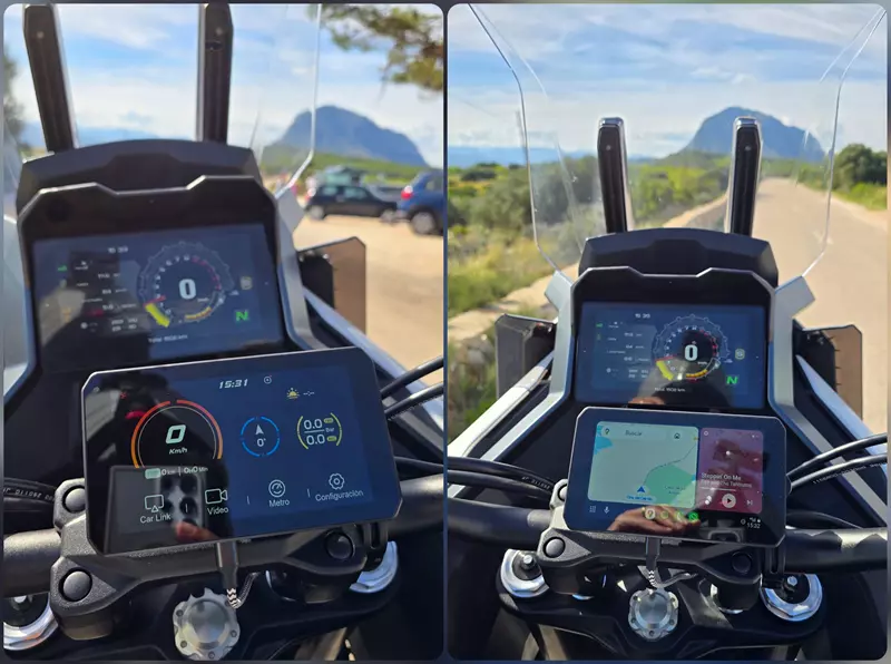 CHIGEE AIO-5 Lite, carplay android, carplay ios, hoy viajamos, carplay moto