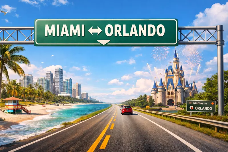 Cómo ir de Miami a Orlando: todas las opciones paso a paso
