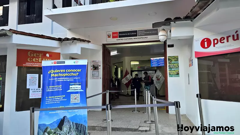 Oficina compra entradas para hacer la visita a Machu Picchu