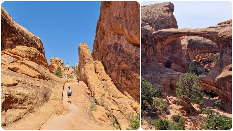 Subida a doble arch, Qué ver en Arches National Park