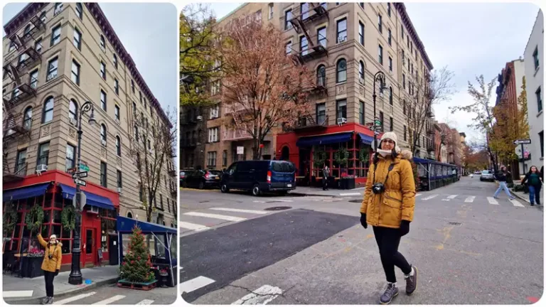 Edificio Friends, Nueva York en Navidad
