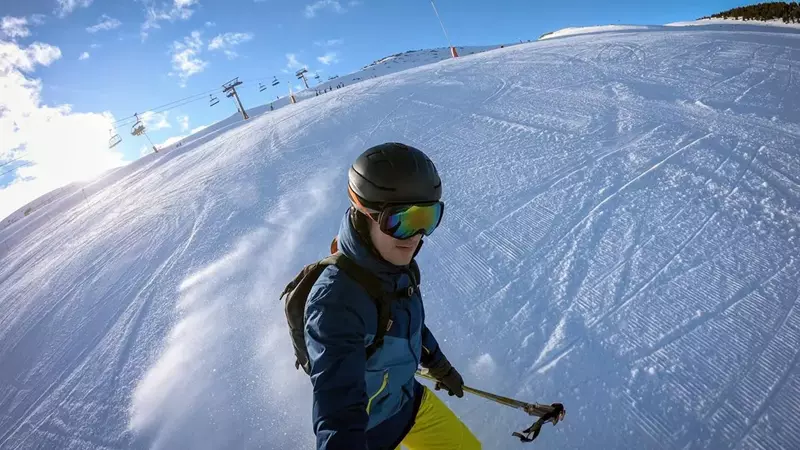 Descenso por las pistas de Esqui de Cerler