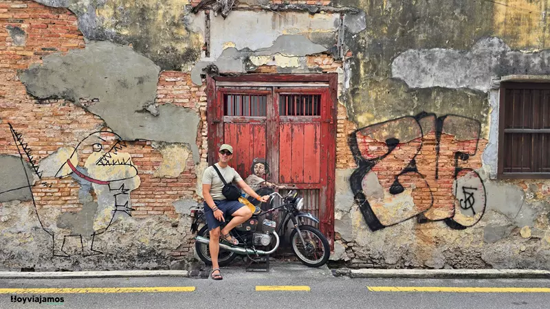 Murales de street art en las calles de George Town Penang