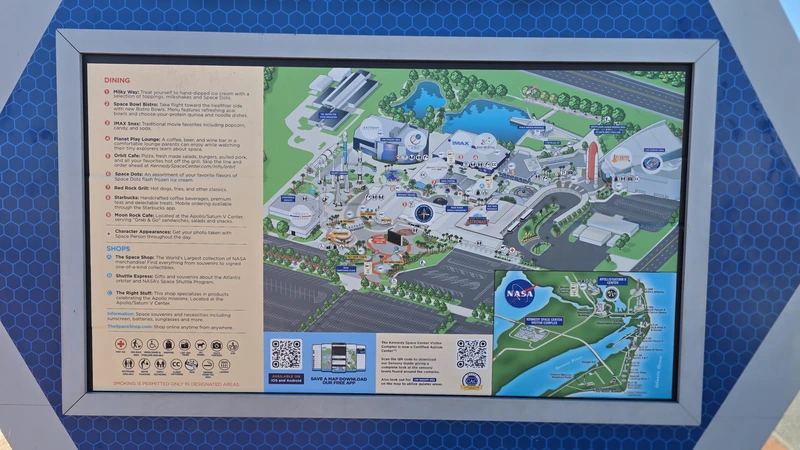 Mapa Centro Espacial Kennedy, Hoy Viajamos