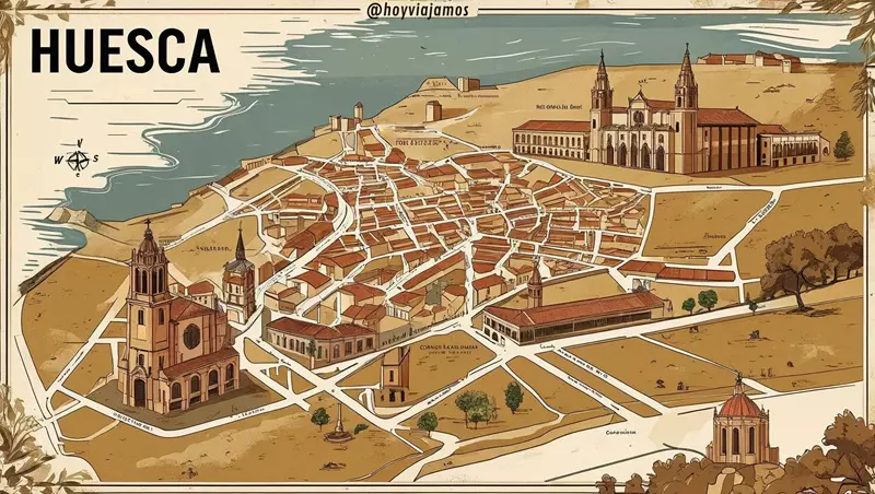 mapa huesca hoy viajamos