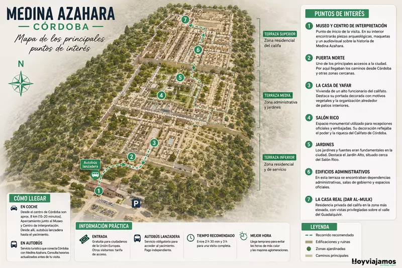 mapa medina azahara cordoba hoy viajamos