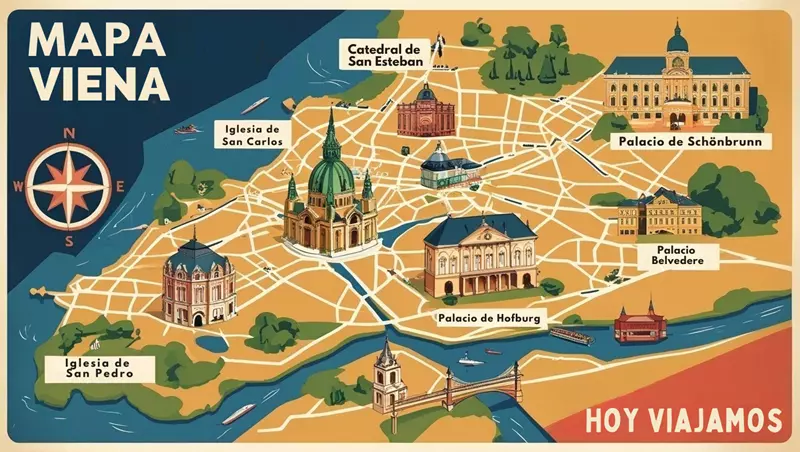 mapa viena hoy viajamos, que ver en viena 
