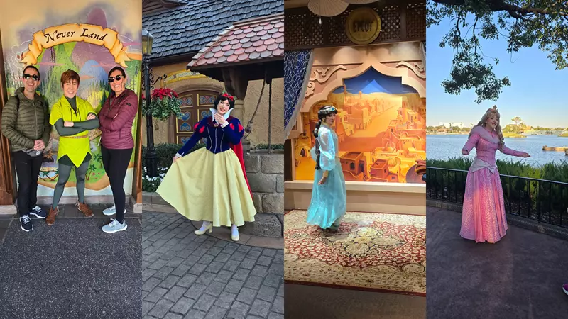 Algunos de los personajes de Disney Orlando, Ruta por Florida de 8 días