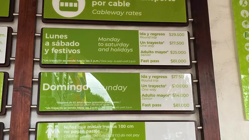 Precios Monserrate 2024, Ruta por Colombia por Libre