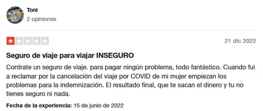 intermundial opiniones negativas hoy viajamos Mejor seguro de viaje