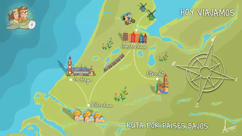 Guía de viaje: Ruta por los Países Bajos de 7 días en tren, itinerario, hoteles y consejos