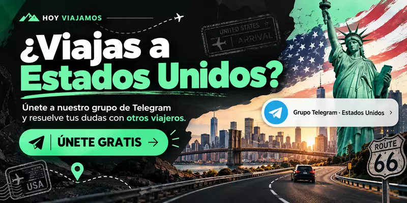 Grupo Telegram: Viajeros a Estados Unidos, hoy viajamos.
