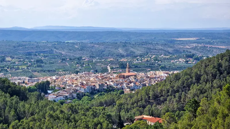 Vistas de Enguera desde el puente tibetano